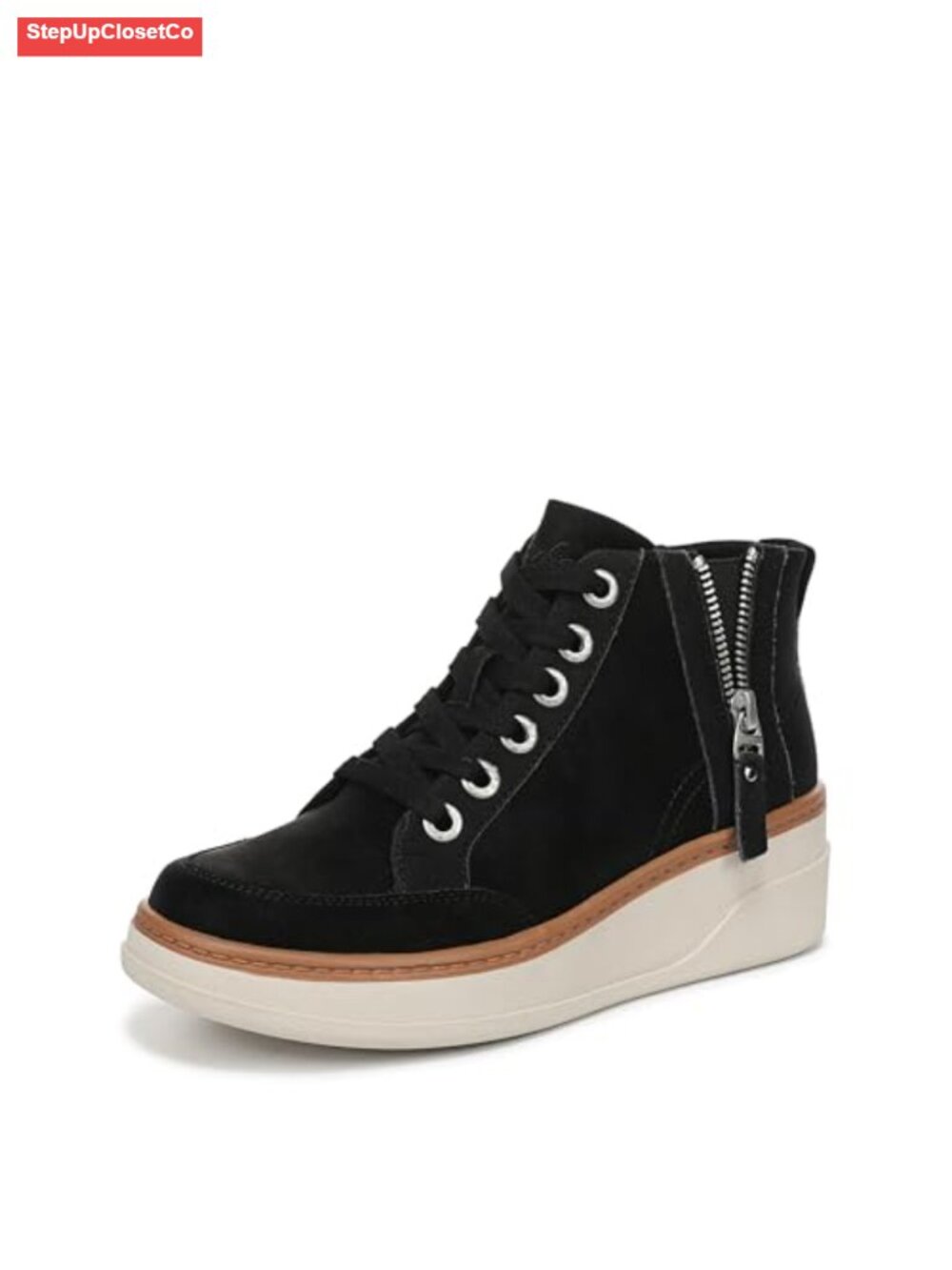 Women's Lace Up Wedge Sneaker Bootie Faux Leather Ankle Booties